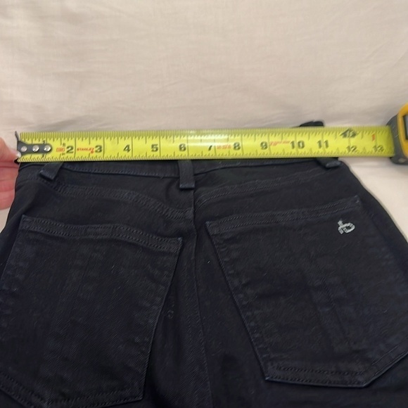 RAG AND BONE BLACK SLIT JEANS SIZE 25 - Picture 11 of 13